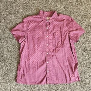 American Eagle Outfitters Maroon Plus Design Casual Button Down Shirt XXL